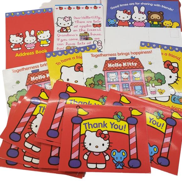 Vintage Hello Kitty Stationery Kit 2003 Sanrio Hello Kitty Paper Stickers NOS - Picture 6 of 13